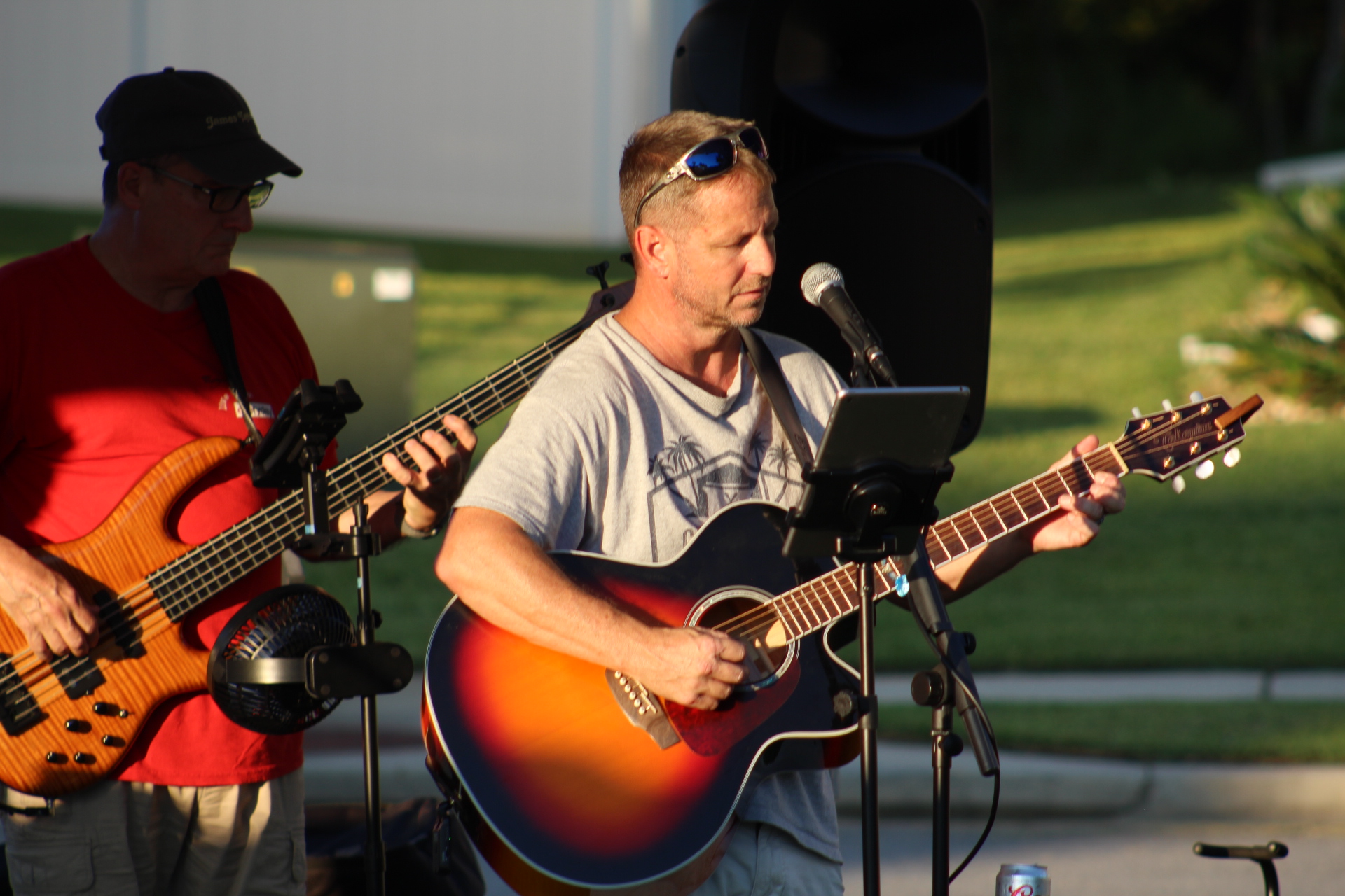 Acoustic guitar and vocals performance
