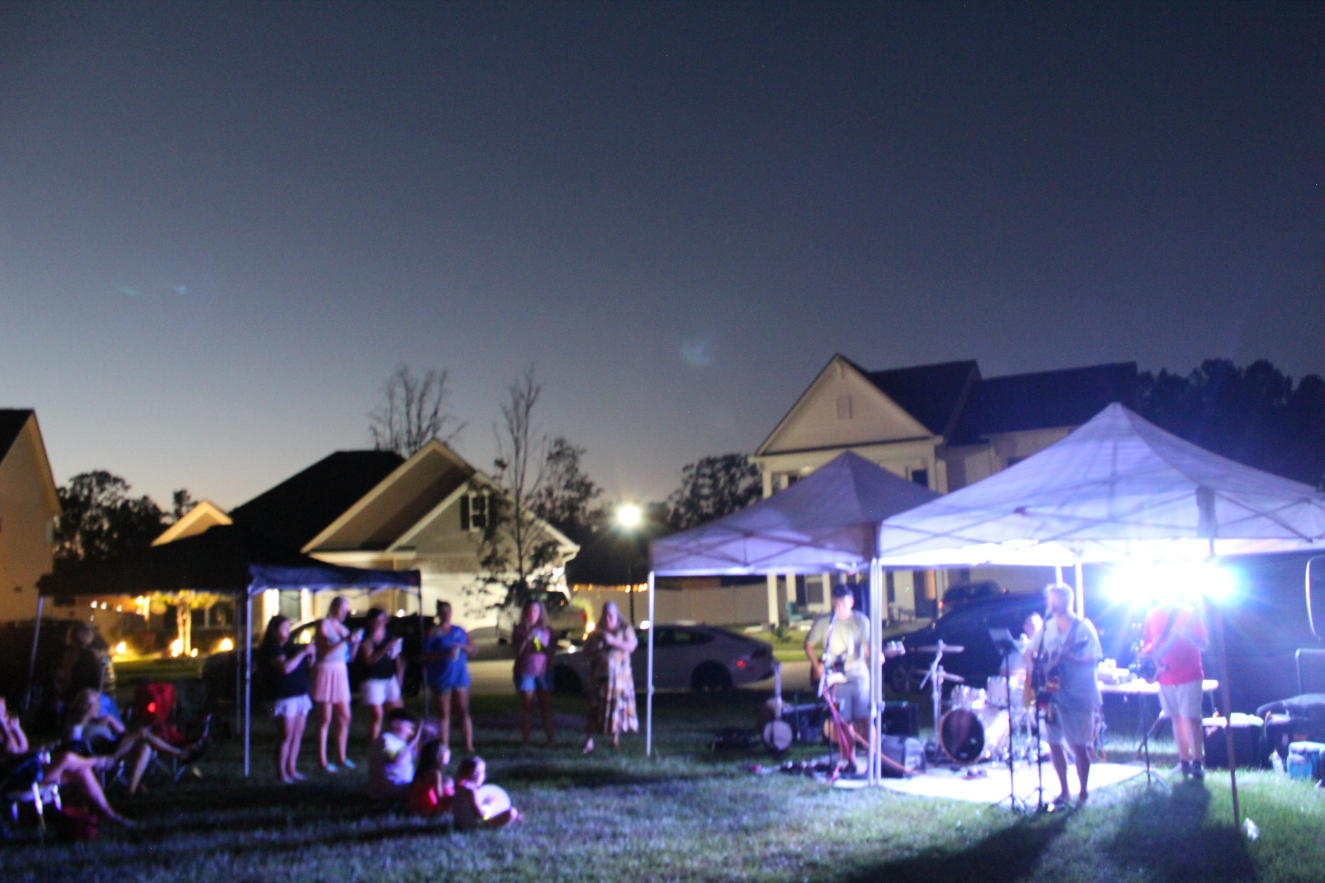 Evening performance with stage lighting